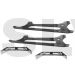 LX0781  Lynx Landing Gear Silver Carbon Fiber Skids T-REX 700  